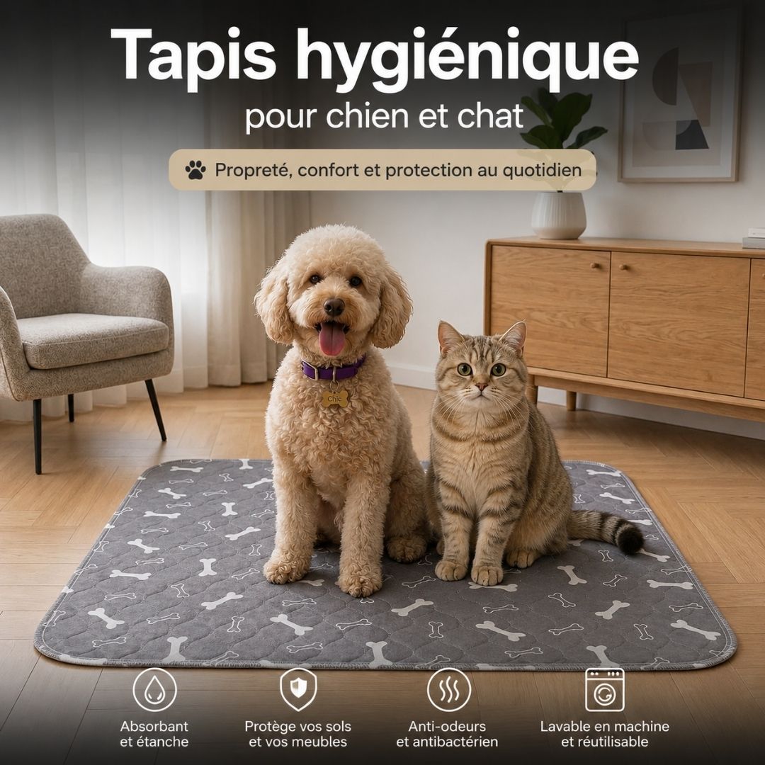 CleanPaw™ – Tapis hygiénique lavable pour chiens et chats